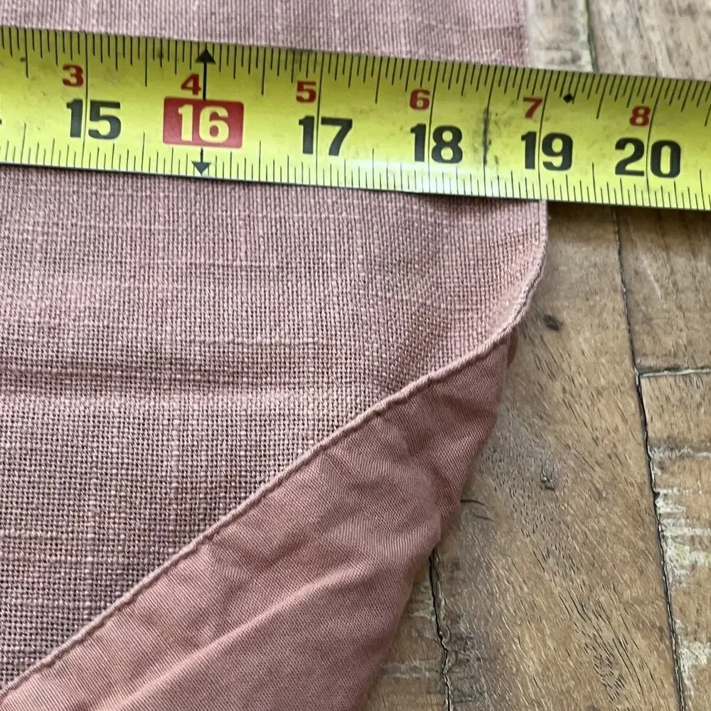 Hearth & Hand with Magnolia Cotton Long Table Runner Dusty Rose Fringe Detail